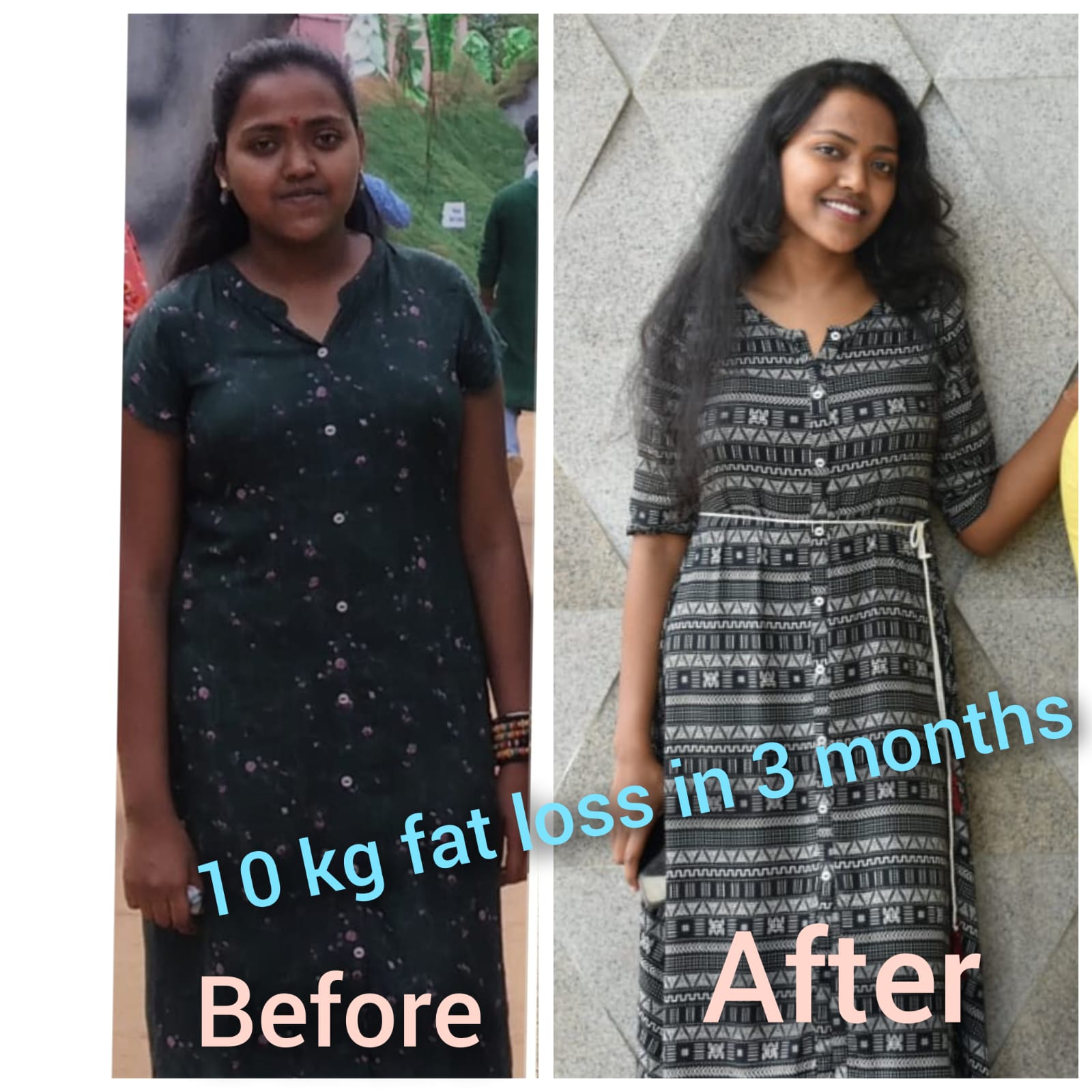 10 kg fat loss in 3 months